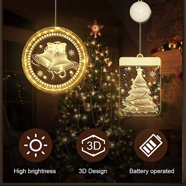 Julelys Utendørs Juledekorasjon, 3D Juletre