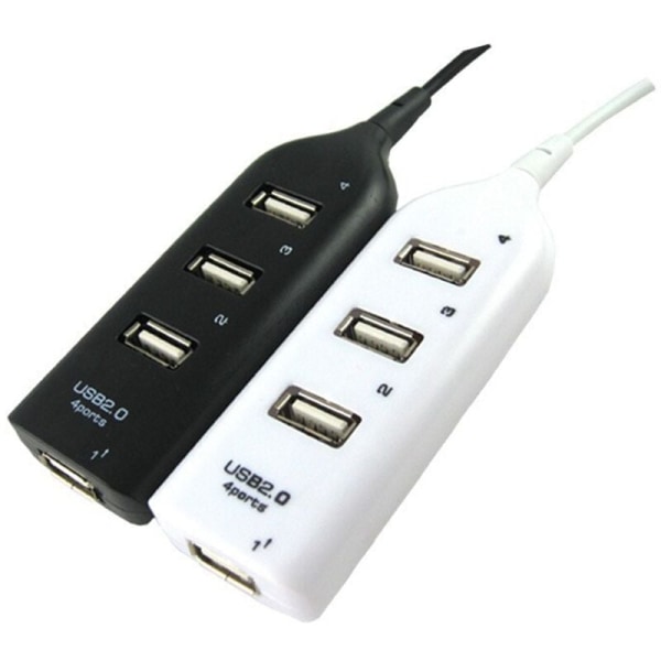 (Hvit) USB 2.0 Multi-USB Splitter Høy 4 Port USB Adapter for Lap