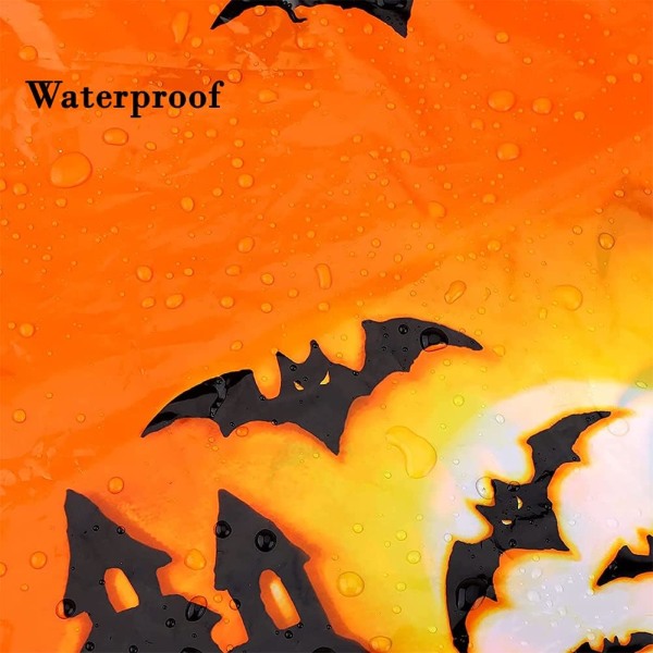 2 stk. Halloween-dekorasjon, bordduker, gresskar, skjelett, bordduk