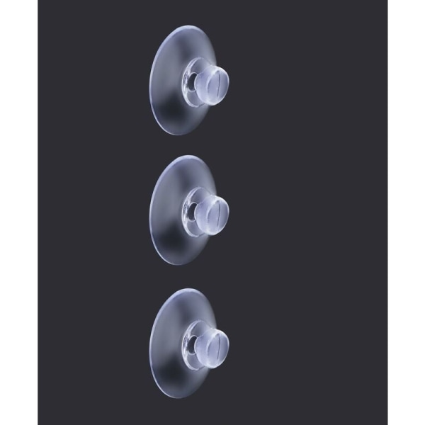 20 stk. små, klare plastsugkopper, krogfri, 30 mm