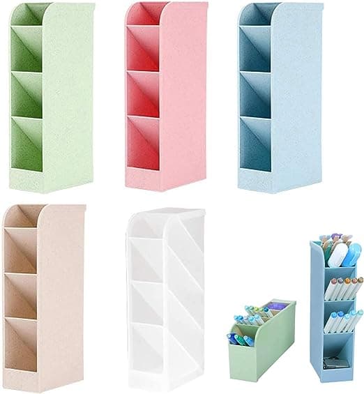 Multi Grid Pen Holder 5 Pcs Förvaringslåda Pen Holder Box Pen Holder