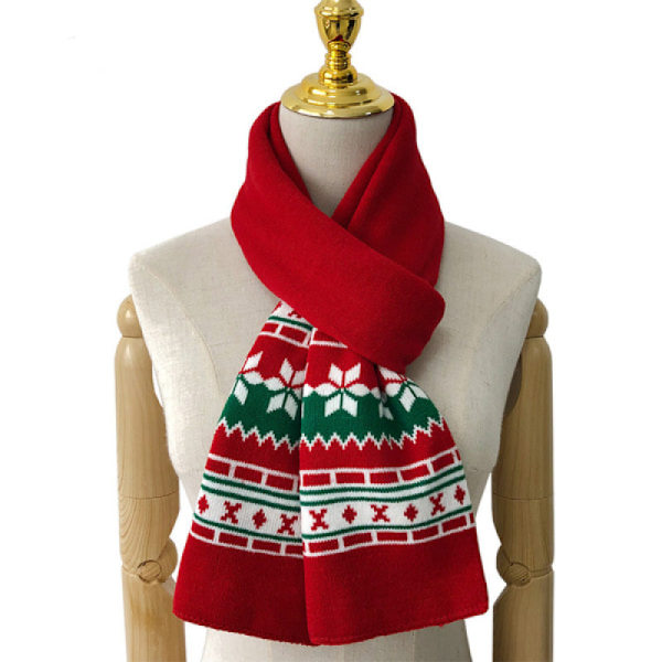 Jule skjerf unisex jule snøfnugg høst vinter varm