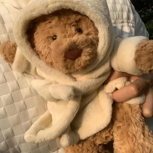 Plush Animal Toy Bartholomew Bear Bathrobe Medium