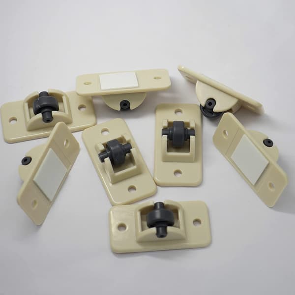 8 stk Mini selvklebende ikke-svingbare hjul, Solid ABS Plast