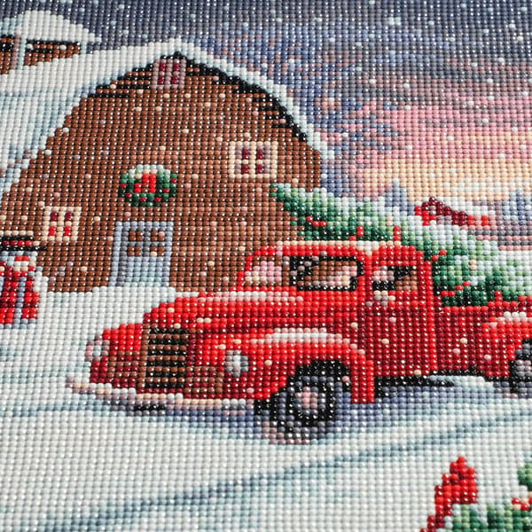 Juldiamantmålning Rhinestone komplett set, broderad d