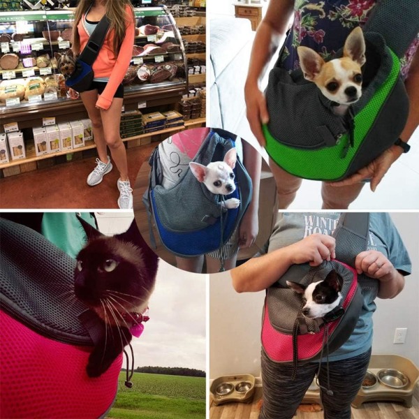 S-Small Størrelse Cat/Dog Carrier Bag Hundeslyngepose og Cat Hundehvalp