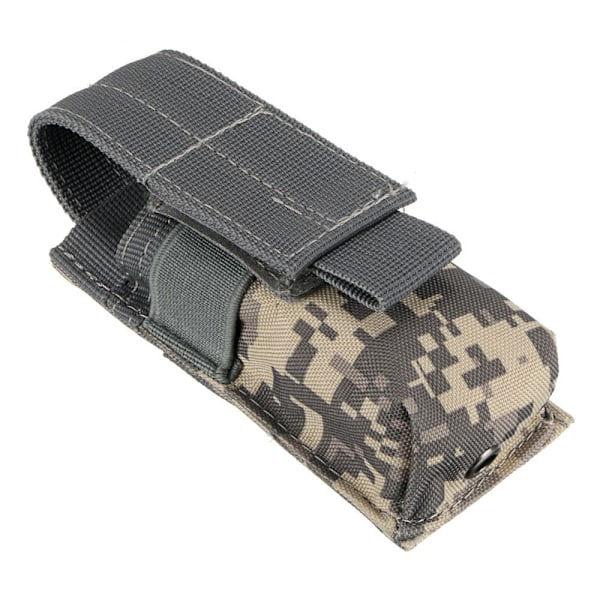 Grå kamuflasje, 14X5.5X4CM Generisk Vanntett Nylon Lommelykt Batteri