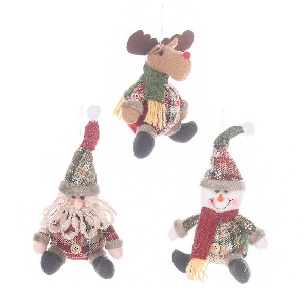 Julplysch 1PC/Set Super Söta Jultomten Julgransprydnad