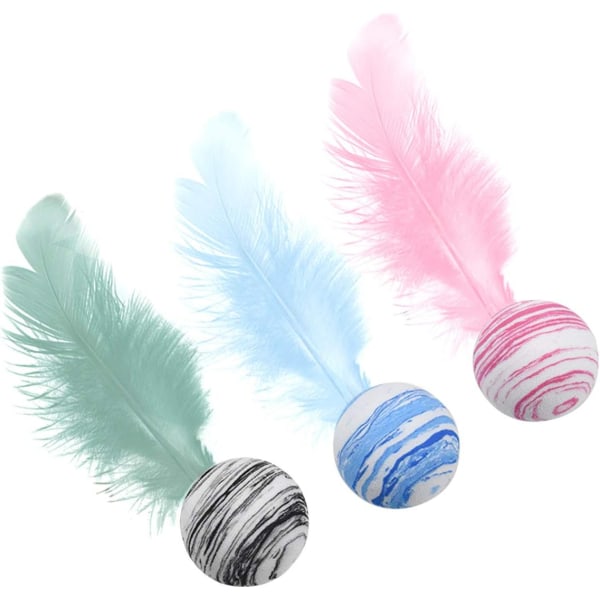 Star Texture Ball EVA Foam Ball, Interactive Feather Chew Toy, In