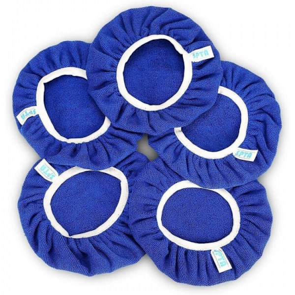 5PCS(225-250mm) Mikrofiberpoleringsskydd, Bilpoleringsdyna Bon