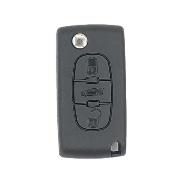 2 stk nøgleskal 3 knapper nøgletaske kompatibel med Citroen Peugeot