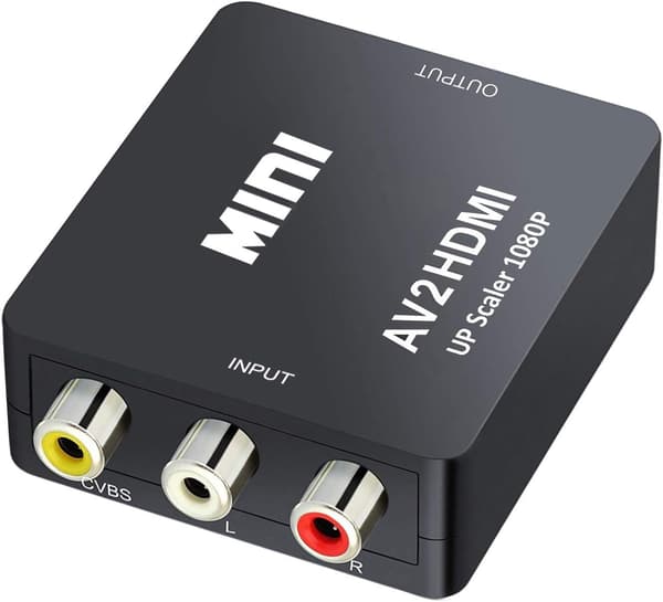 1 stk. Mini AV RCA CVBS til HDMI Video Audio Konverter Adapter Suppo