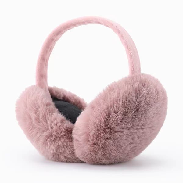 Pink Ørevarmere til Kvinder - Vinter Ørevarmere - Bløde og Varme Kabelstrikkede Pels