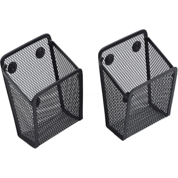 2-pak magnetisk penneholder, net opbevaringskurv Organizer med ex