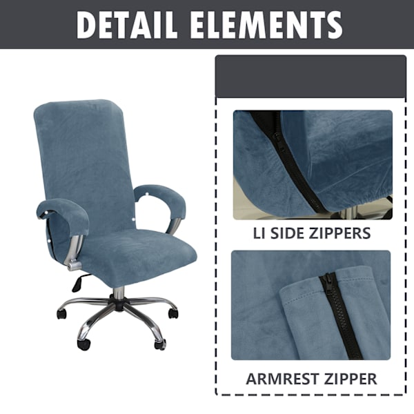 L-storlek Silver Fox Velvet Elastisk Full Package Tjock och Velve
