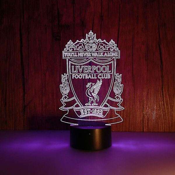 3D LED-yövalo Liverpool Football Club - Lasten makuuhuoneen yövalo