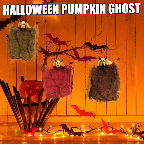 3 stk (A) Halloween Ghost Hanging, Halloween Ghost Decoration,