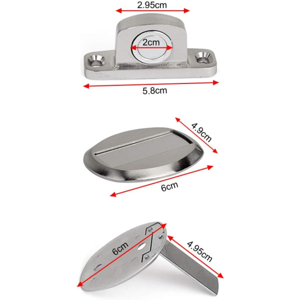 Sterk magnetisk metalldørstopper Kraftig dørstopper med 3
