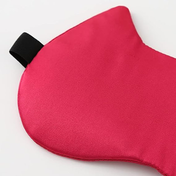 Punainen kissa unimaski yömaski luonnollinen silkki pimennys silmämaski