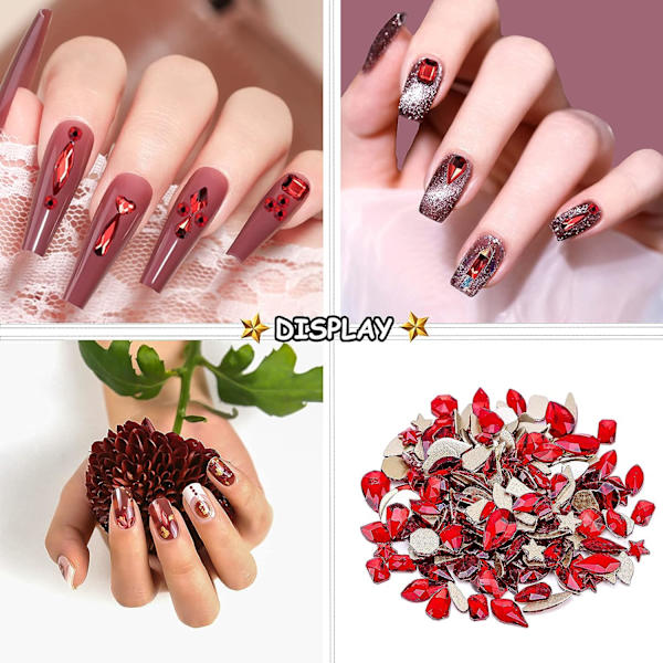 2500 st (röda) nagelkonst strass AB nagelkonst strass, HOINC