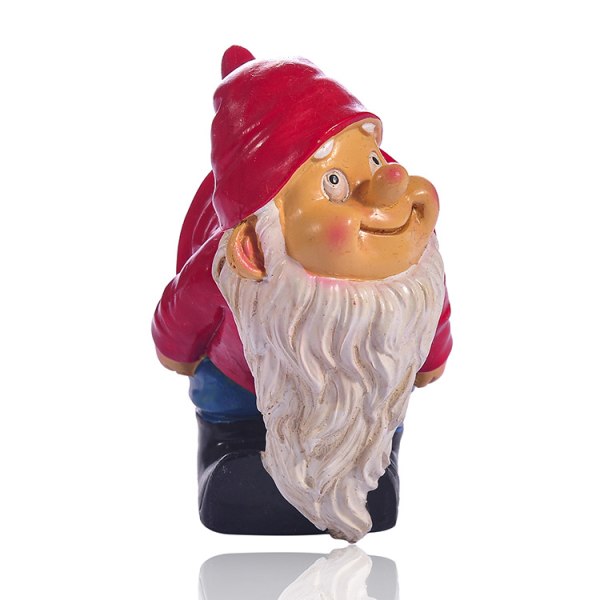 Loonie Moonie Naken Rumpe Hage Nisse Statue, Medium 11cm, Polyre