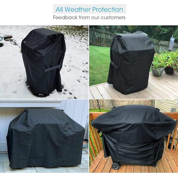 Svart grillskydd för utomhusbruk, vattentätt, 76*66*110cm