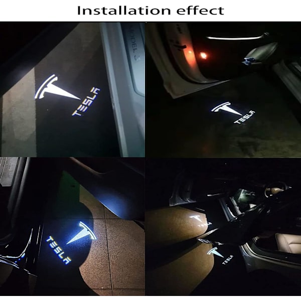Egnet til Tesla-model dørvelkomstlampe 3 s x y dørprojekti