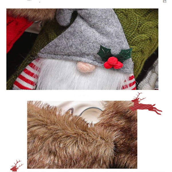1 st julstrumpa stickad tomtestrumpa handhängande strumpa