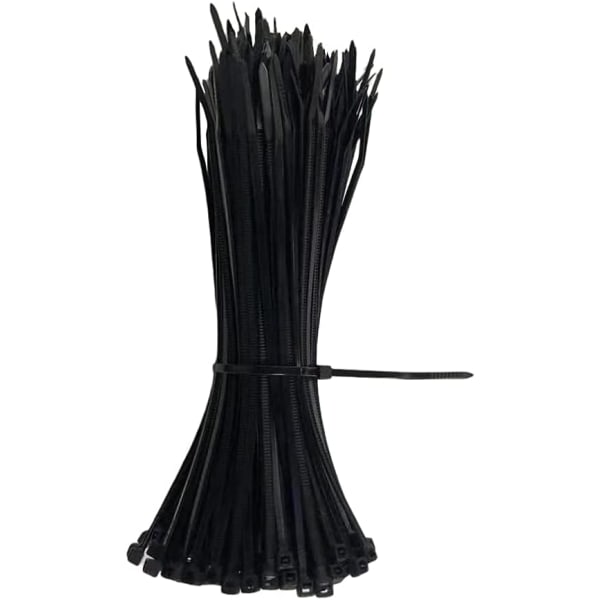 Återanvändbara kabelbindare i plast, 250 mm x 7,6 mm, återanvändbara kabelbindare,