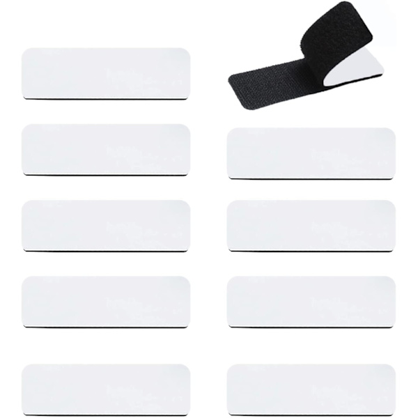 Självhäftande grepptejp, (10*3cm, 10 par) Svart dubbelsidig tejp, Ad