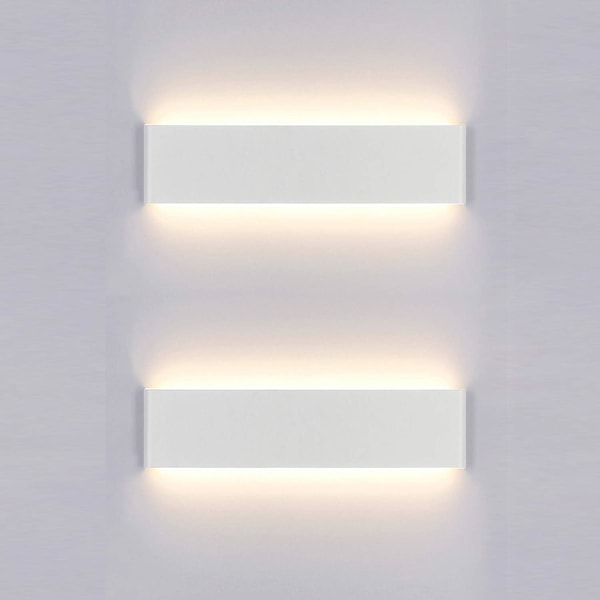 2x LED Innendørs Vegglampe 24CM Varmhvit 10W Vegglampe Moderne Wa