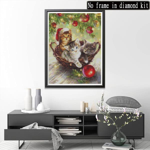 （20）4 stk. DIY diamantmaleri julekit, 5D julebroderi