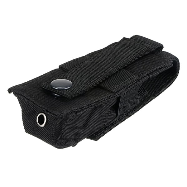 (Musta), 14X5.5X4CM Yleinen Vedenkestävä Nylon-Taskulamppu Akun Kotelo