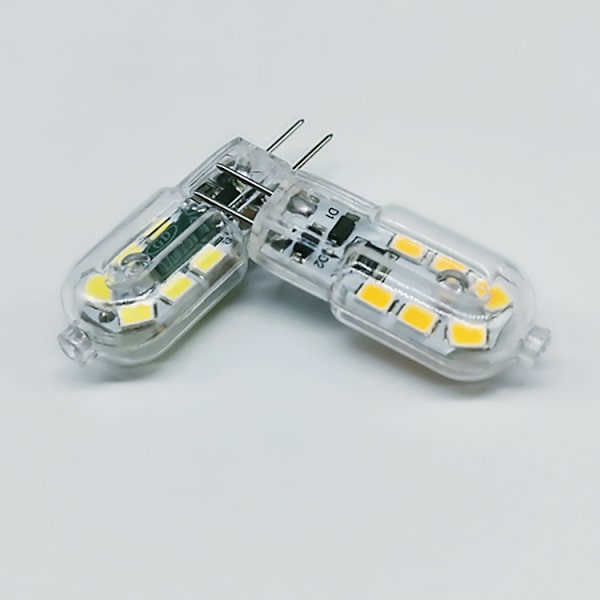 4 stk. G4 LED-pære 1,5W, AC/DC 12V lyspærer svarende til 20W