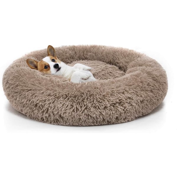 Washable Dog Bed Round Plush Pet Bed, Winter Plush Cat Litter War