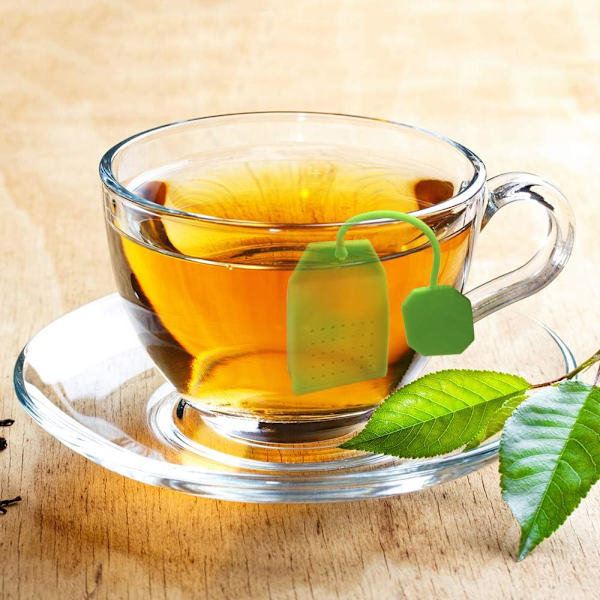 6 stk. Genanvendelig og sikker silikone te-infuser med lang reb 6 Co