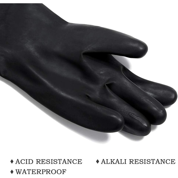 Kemikalieresistenta latexhandskar i gummi, syra-/alkaliresistenta/I