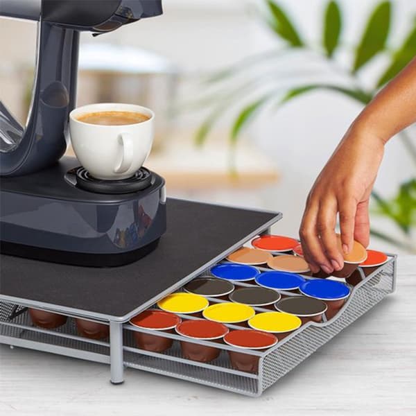 Kapselkaffe opbevaringsboks skuffe model kaffemaskine base coffe