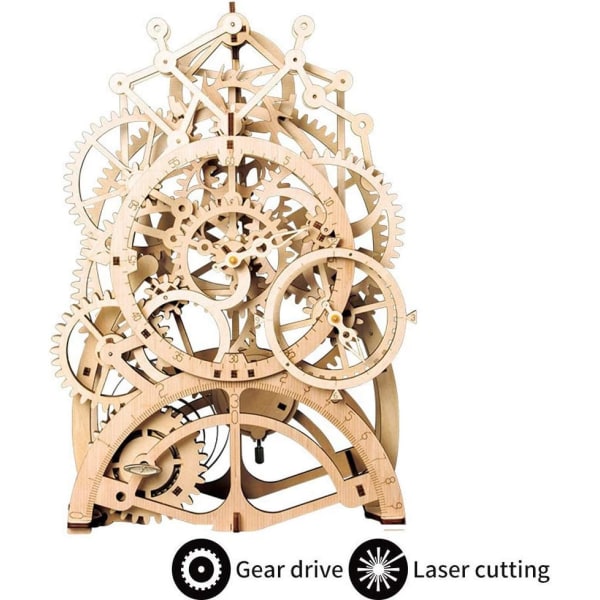 Wooden Clock 3D Wooden Construction Kit utan lim Laser Cut 3D