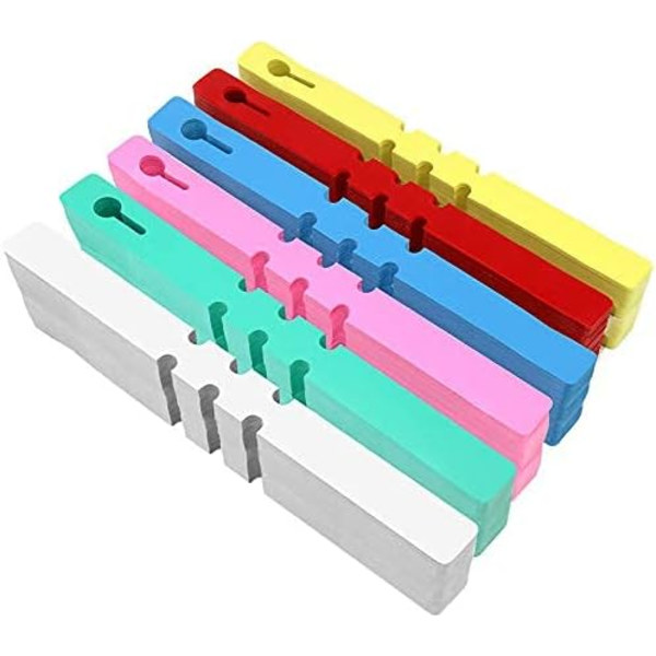 120 stk., 20X2CM, seks farver, farvehavemærke plastikmærke h