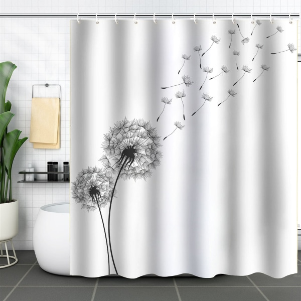 Antimögel duschdraperi 180 x 150 cm polyester, tvättbar, - 6Mo