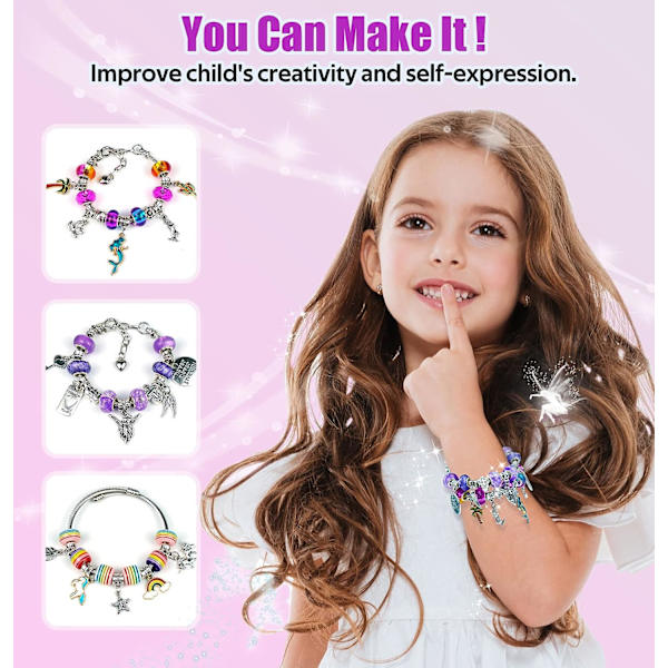 97 delar DIY armband set 8 ~ 12 år flicka julklapp c