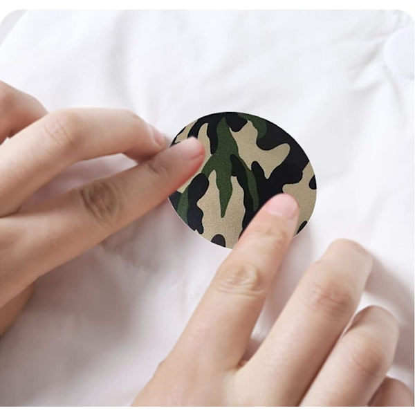 12 stk. mærker, camouflage ovale stof mærker, ovale stof P