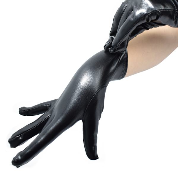 Sølvfarvede uld-læderhandsker til kvinder, elegante og lette, velegnede