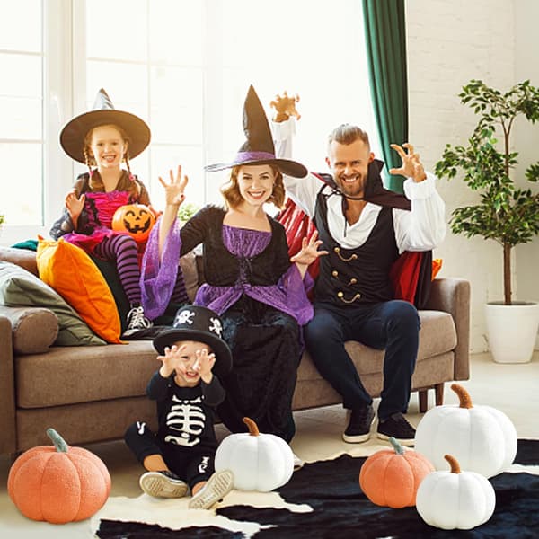 1PC Oransje Gresskar Pute Halloween Gresskar Puter 3D Simulert