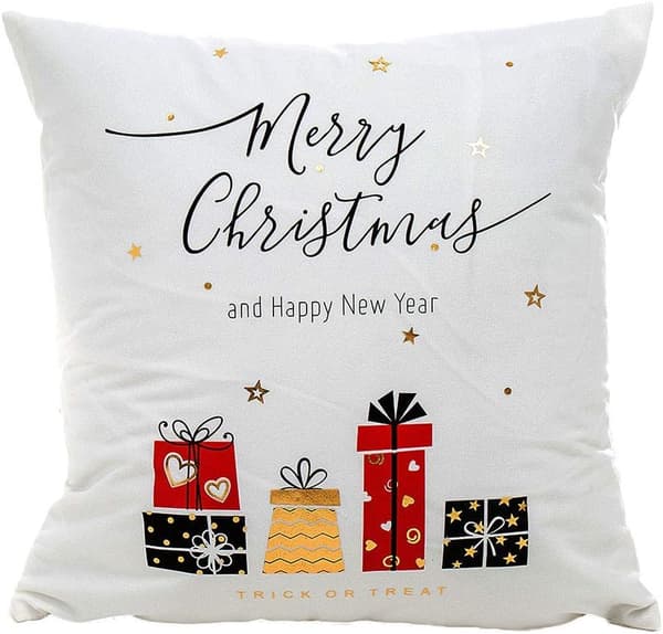 Kuddfodral God Jul Set om 4 Bomullskuddfodral Vinter