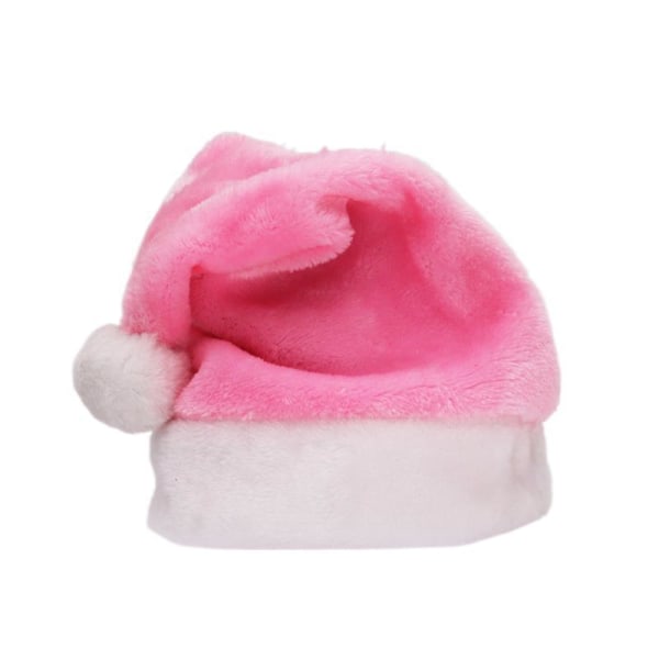 Pink Santa Hat til voksne - Luksus Santa Hat Kostume