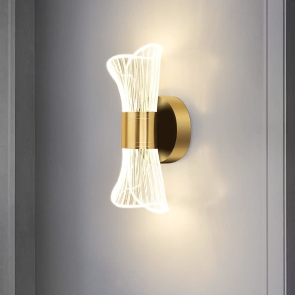 LED indendørs væglampe, 12W moderne dæmpbar væglampe, akryl Me
