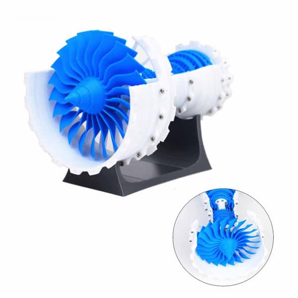 1 stk. Jetmotor 3D-printet flymodel Supercharged motor med