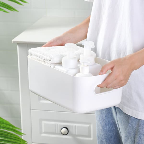 19x13,5x7,5cm (Vit) Vit Plastförvaringskorg, Plastförvaring